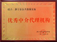 我公司获得“静宁县公共资源交易中心优秀中介代理机构”荣誉称号